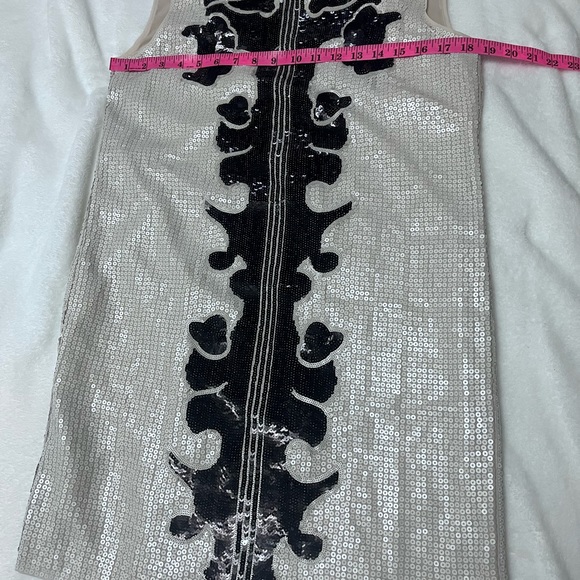 BCBG MaxAzria NWT Beige and Black Sequin Dress Size S - Picture 9 of 9